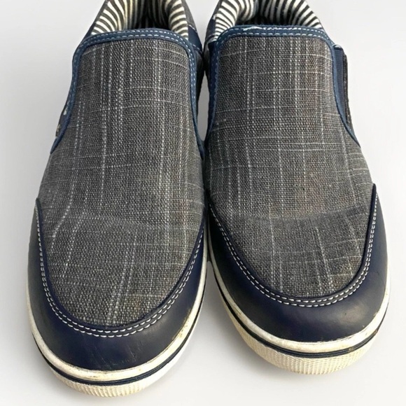 Dream Seek Nautical Blue Slip-On Canvas Mens Shoes Sneakers 8.5 Comfort Travel - Picture 3 of 10